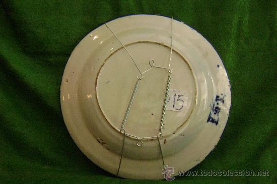 Antig&uuml;edades: PLATO DE MANISES SIGLO XIX - Foto 2