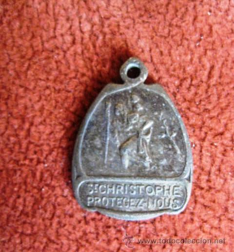Antig&uuml;edades: MEDALLA DE SAN CRISTOBAL EN FRANCES.. ENVIO GRATIS&iexcl;&iexcl;&iexcl; - Foto 1