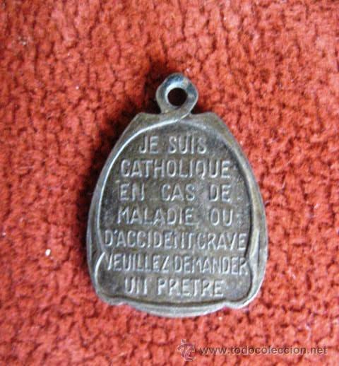 Antig&uuml;edades: MEDALLA DE SAN CRISTOBAL EN FRANCES.. ENVIO GRATIS&iexcl;&iexcl;&iexcl; - Foto 2