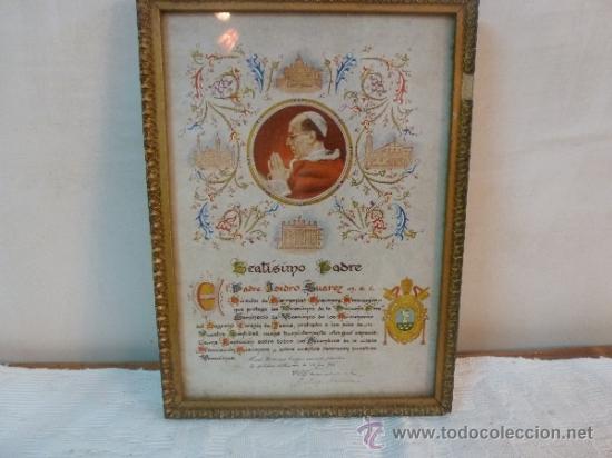 Antig&uuml;edades: BEATISIMO PADRE ISIDRO SUAREZ PAPEL - Foto 1