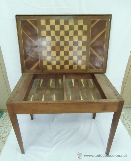 Antig&uuml;edades: MESA DE JUEGO, S.XVIII - Foto 1