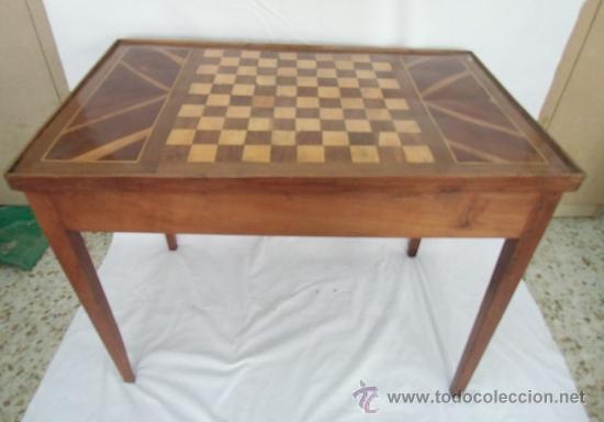 Antig&uuml;edades: MESA DE JUEGO, S.XVIII - Foto 2