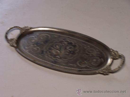 Antig&uuml;edades: Bandeja de metal cromado - Foto 2