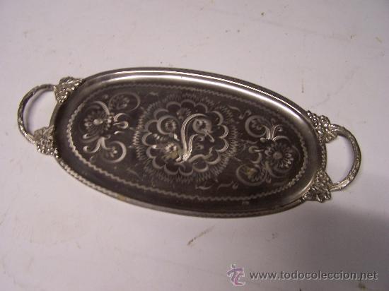 Antig&uuml;edades: Bandeja de metal cromado - Foto 1