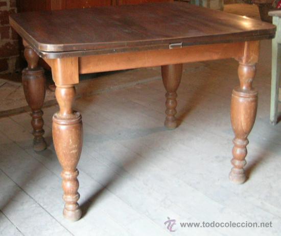Antig&uuml;edades: Mesa madera nogal. Extensible - Foto 3