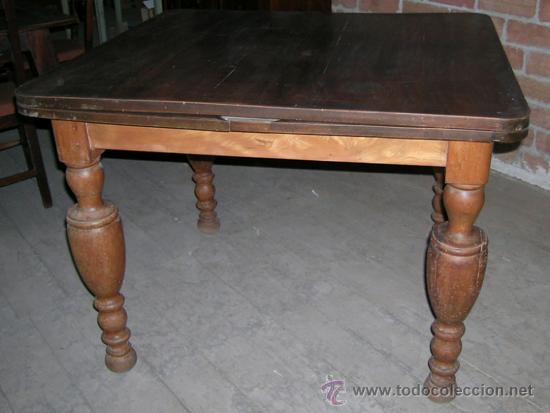 Antig&uuml;edades: Mesa madera nogal. Extensible - Foto 4