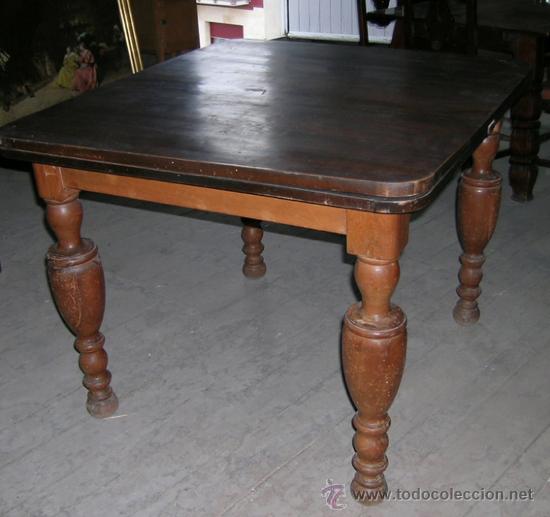 Antig&uuml;edades: Mesa madera nogal. Extensible - Foto 5