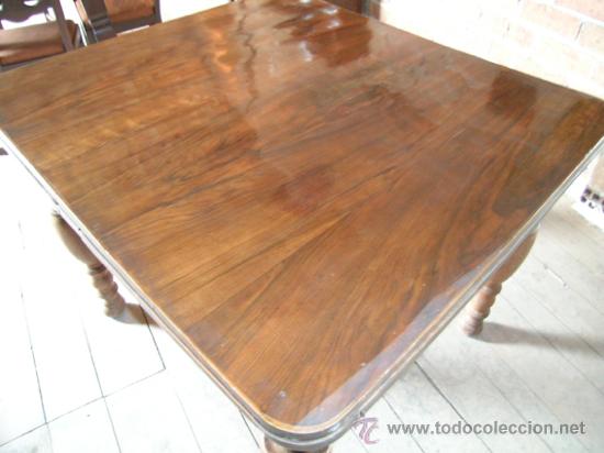 Antig&uuml;edades: Mesa madera nogal. Extensible - Foto 6