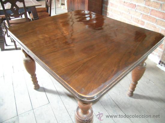 Antig&uuml;edades: Mesa madera nogal. Extensible - Foto 7