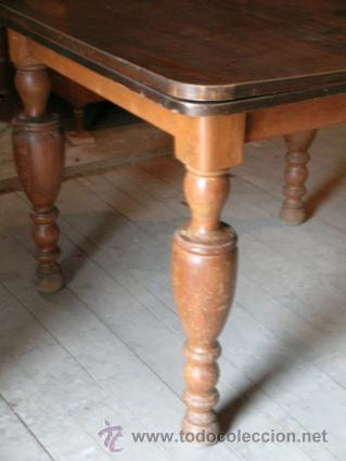 Antig&uuml;edades: Mesa madera nogal. Extensible - Foto 8