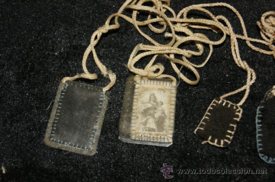 Antig&uuml;edades: Lote antiguos escapularios - Foto 2