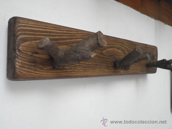 perchero rustico de madera colgadores de ramas - Acheter Ustensiles cuisine et de ménage anciens sur todocoleccion