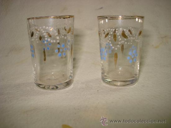 Oggetti Antichi: Antiguos y Preciosos Vasitos de Finisimo Cristal Decoradas y Esmaltadas .A&ntilde;o 1920-30s