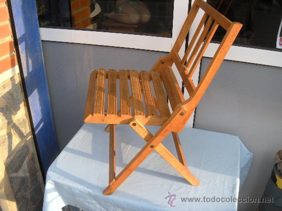 Antig&uuml;edades: ANTIGUA SILLA PLEGABLE - Foto 1