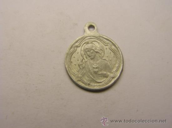 Antig&uuml;edades: Medalla religiosa de la Virgen. Con estrellas. - Foto 2