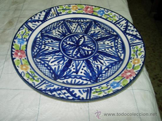 Antig&uuml;edades: Plato pintado a mano - Foto 2