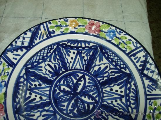 Antig&uuml;edades: Plato pintado a mano - Foto 3