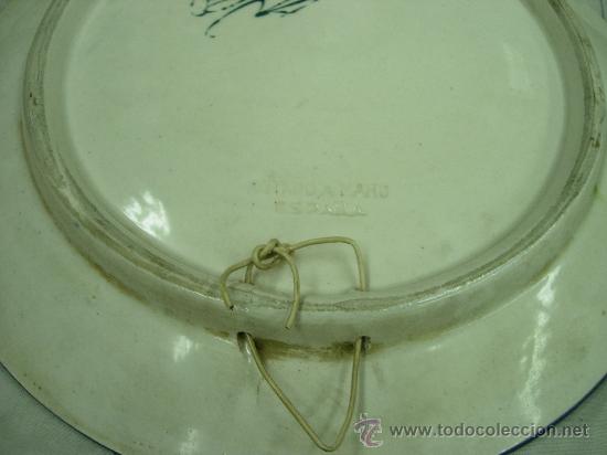 Antig&uuml;edades: Plato pintado a mano - Foto 7