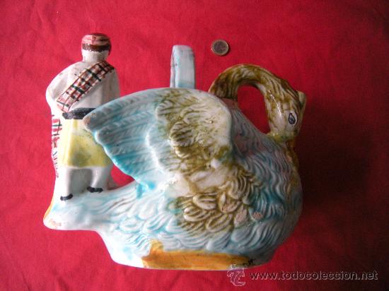 Antig&uuml;edades: ANTIGUO BOTIJO MODERN&Iacute;STA CON CISNE - Foto 6