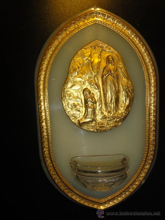 Antig&uuml;edades: BENDITERA BRONCE DORADO - Foto 1