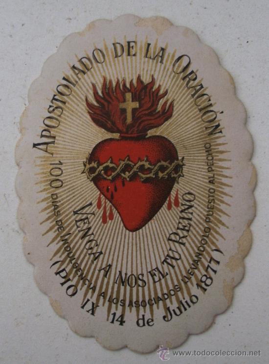 Estampa Detente Apostolado De La Oracion (7x5cm - Vendido En Venta ...