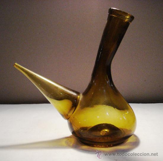 Antiquit&auml;ten: PORR&Oacute;N DE VIDRIO SOPLADO COLOR AMBAR