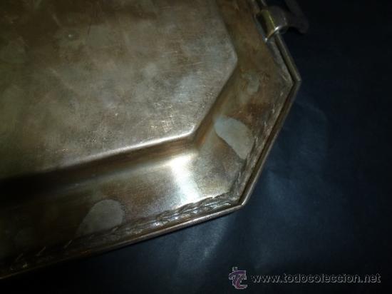 Antig&uuml;edades: antigua bandeja de metal - Foto 3