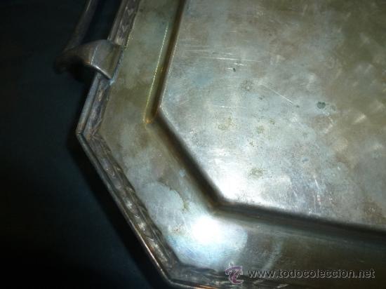 Antig&uuml;edades: antigua bandeja de metal - Foto 8