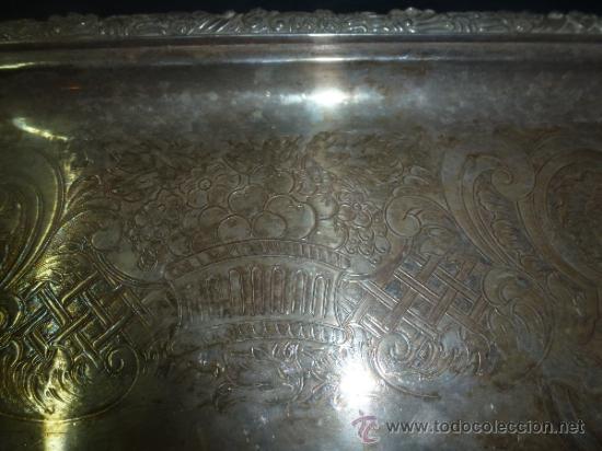Antig&uuml;edades: antigua bandeja de metal - Foto 3