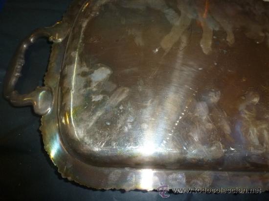 Antig&uuml;edades: antigua bandeja de metal - Foto 9