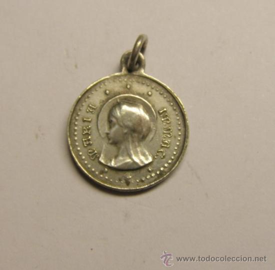 Antig&uuml;edades: Medalla religiosa Maria Immaculada. Plata. - Foto 1
