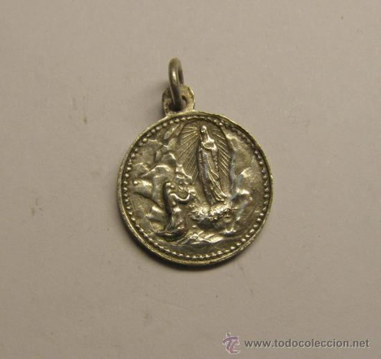 Antig&uuml;edades: Medalla religiosa Maria Immaculada. Plata. - Foto 2