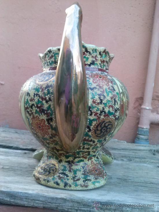 Antig&uuml;edades: antiguo y preciosisimo centro de mesa, sellado satsuma. - Foto 4