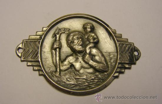 Antig&uuml;edades: Placa religiosa para auto. - Foto 1