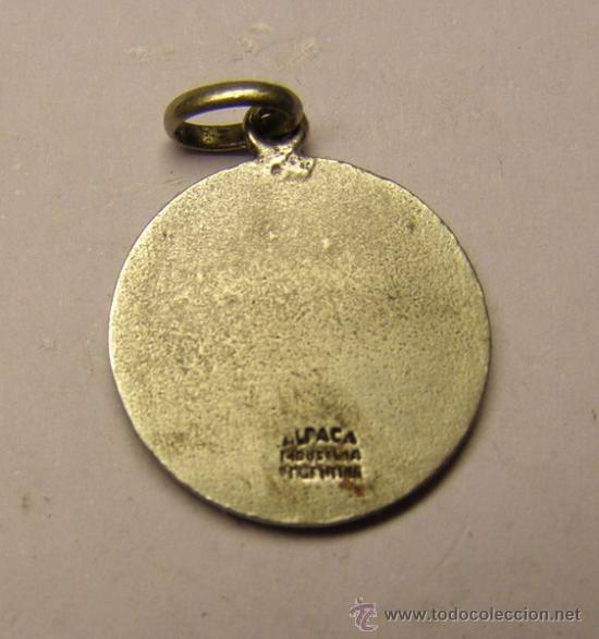 Antig&uuml;edades: Medalla religiosa de alpaca. - Foto 2