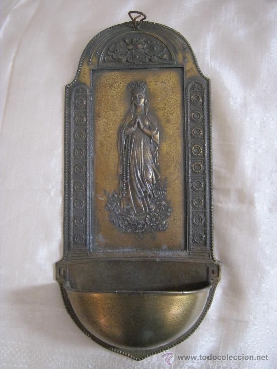 Antig&uuml;edades: ANTIGUA BENDITERA DE BRONCE  PPIO.S. XX - Foto 1