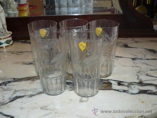 Antig&uuml;edades: VASOS DE CRISTAL TALLADO Y VISELADO - Foto 1