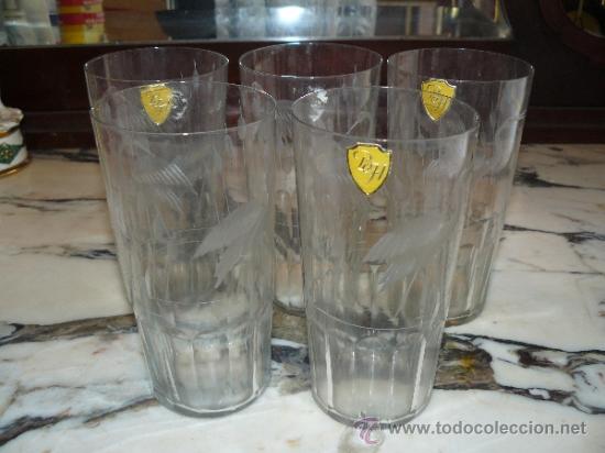 Antig&uuml;edades: VASOS DE CRISTAL TALLADO Y VISELADO - Foto 2