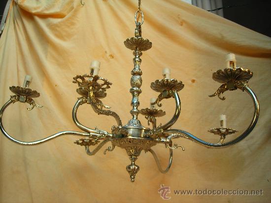 Antig&uuml;edades: LAMPARA DE TECHO EN METAL - Foto 1