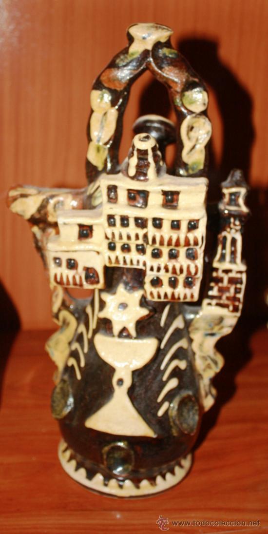 Antig&uuml;edades: botijo precioso decorado alegorico a cuenca 2 - Foto 1