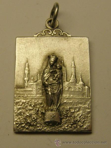 Antig&uuml;edades: Medalla religiosa N&ordf; S&ordf; del Pilar. - Foto 1