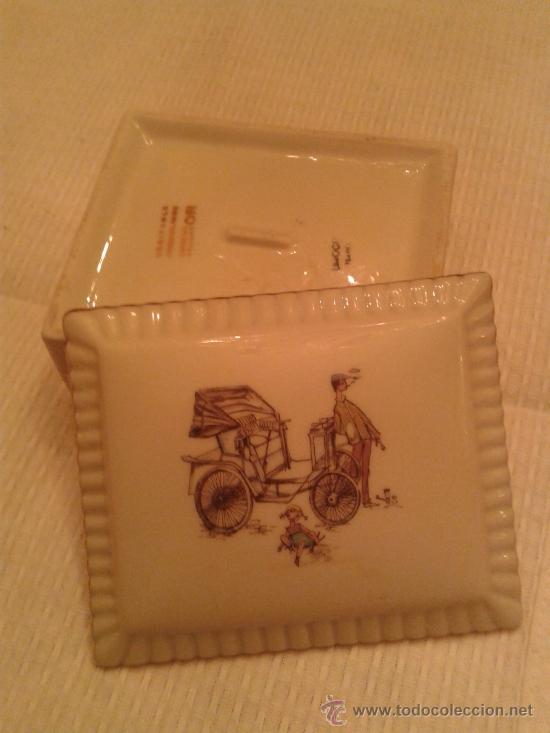 Antig&uuml;edades: CAJA LIMOGES BLANCA DECORADA - Foto 3