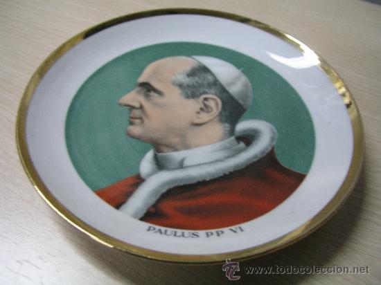 Antig&uuml;edades: PLATO DEL PAPA PAULUS PP VI - Foto 1
