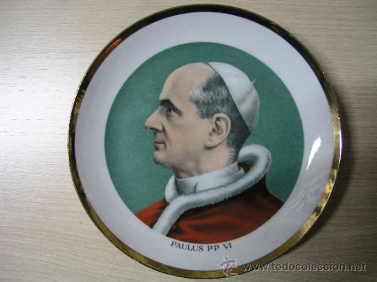Antig&uuml;edades: PLATO DEL PAPA PAULUS PP VI - Foto 4