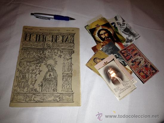 Antig&uuml;edades: LOTE DE 13 ESTAMPAS RELIGIOSAS Y LIBRITO &rdquo;EL IRIS DE LA PAZ&rdquo; 1926 - Foto 1