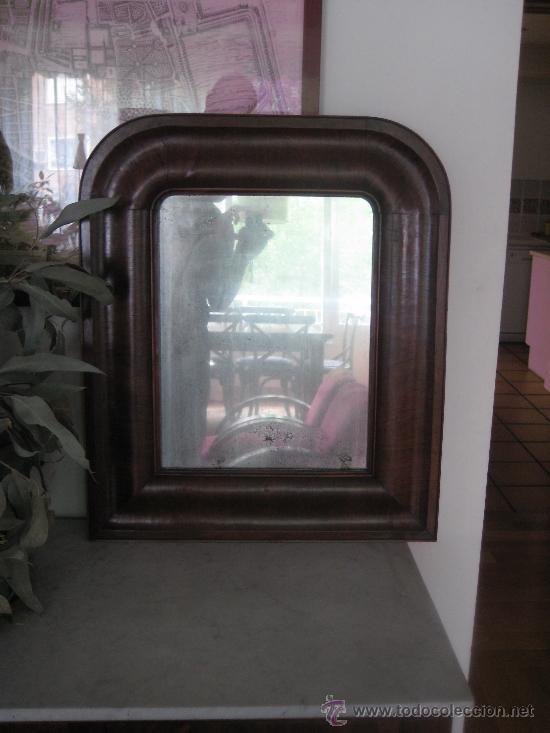 Antig&uuml;edades: BONITO ESPEJO ISABELINO CAOBA. - Foto 2