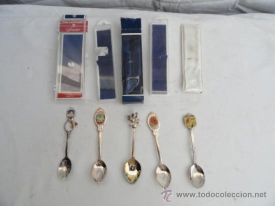 Antig&uuml;edades: LOTE DE 5 CUCHARAS DE COLECCI&Oacute;N. - Foto 2