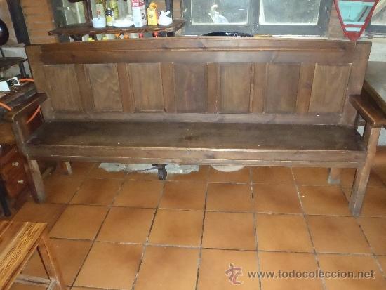 Antig&uuml;edades: 2 ESCA&Ntilde;OS ESCA&Ntilde;O Y MESA DE MADERA - Foto 3