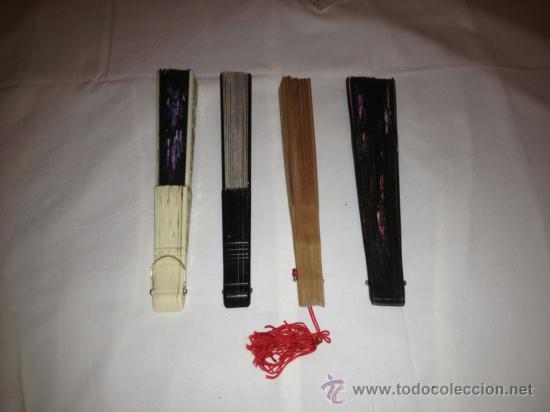 Antig&uuml;edades: Lote de cuatro abanicos - Foto 2