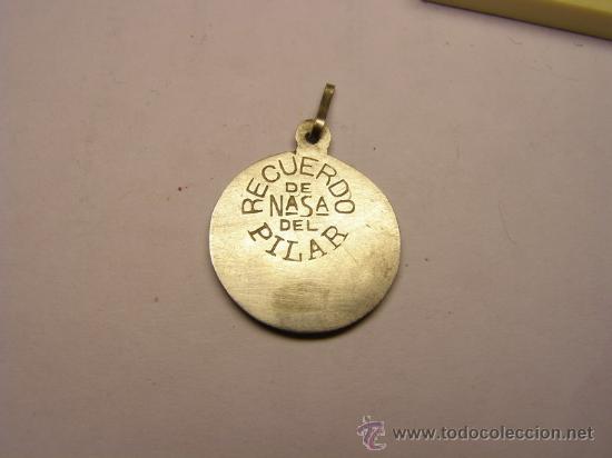 Antig&uuml;edades: Medalla religiosa de N&ordf; S&ordf; del Pilar. - Foto 2